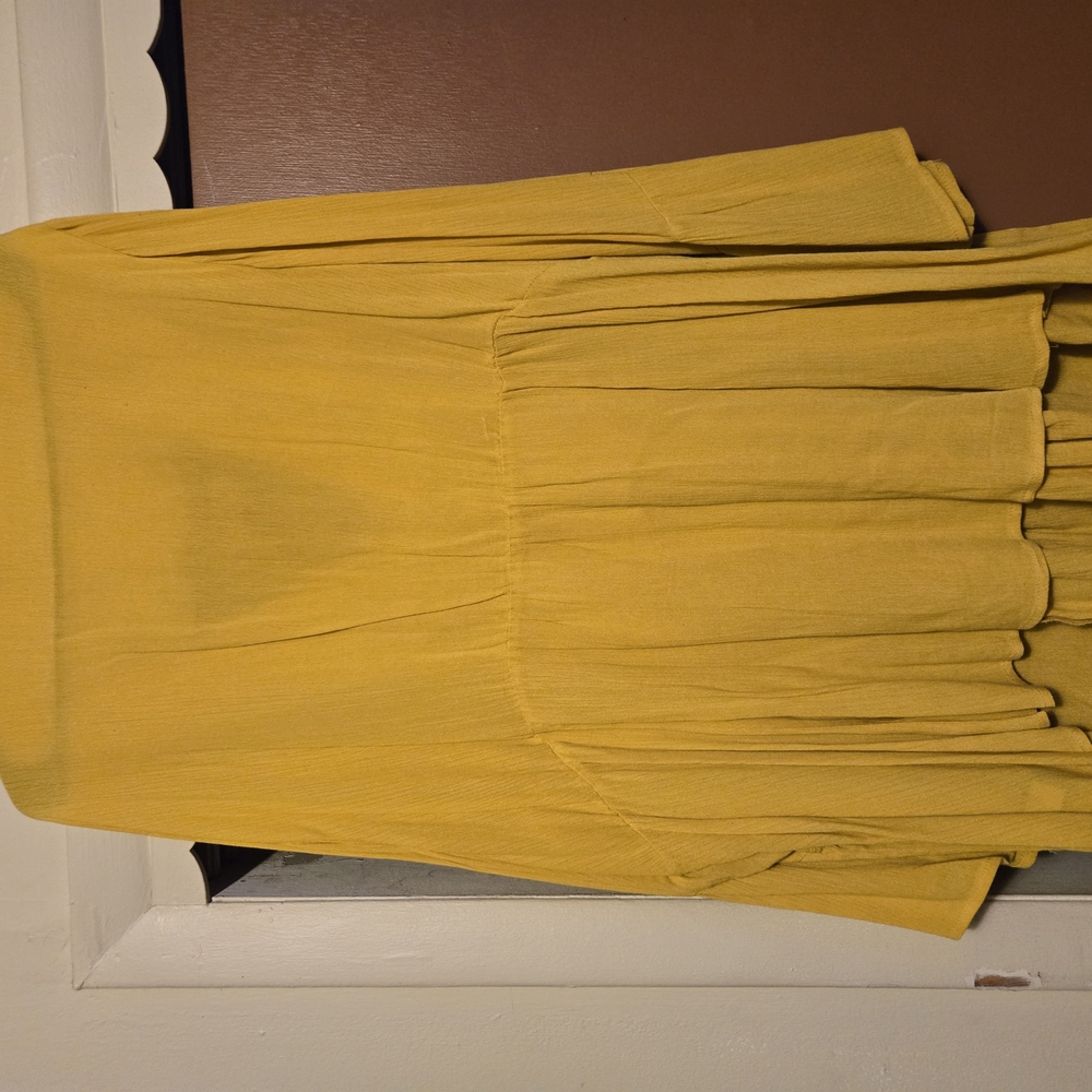 Yellow Pleated Women's Skirt